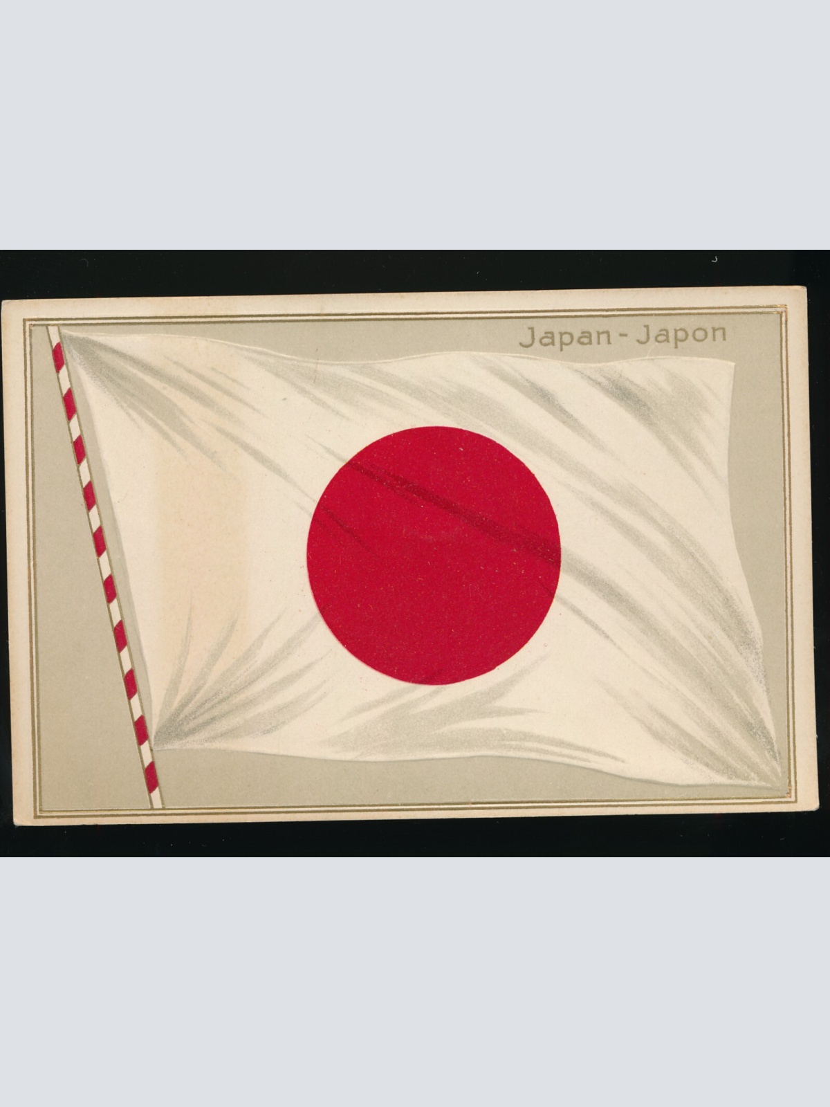 Präge-Karte Flagge - Flaggs Japan - Japon (296)
