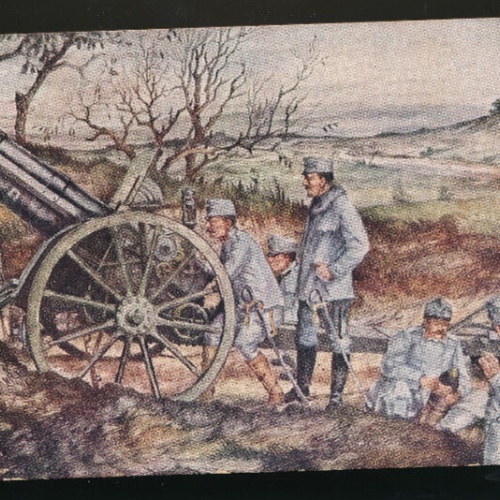 AK Soldaten mit Geschütz Schußbereit Rot Kreuz Karte Nr.255 (1487)