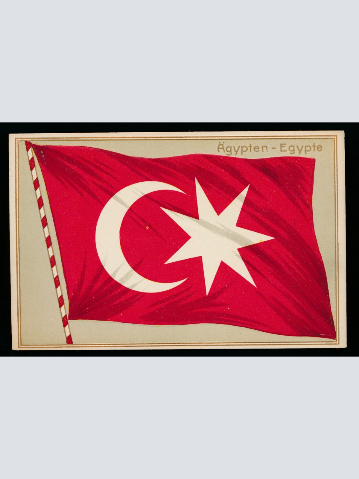 Präge-Karte Flaggen - Flaggs, Ägypten - Egypte (344)