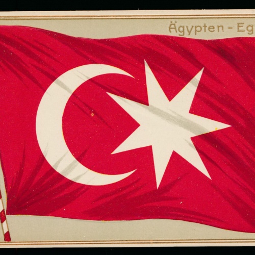 Präge-Karte Flaggen - Flaggs, Ägypten - Egypte (344)