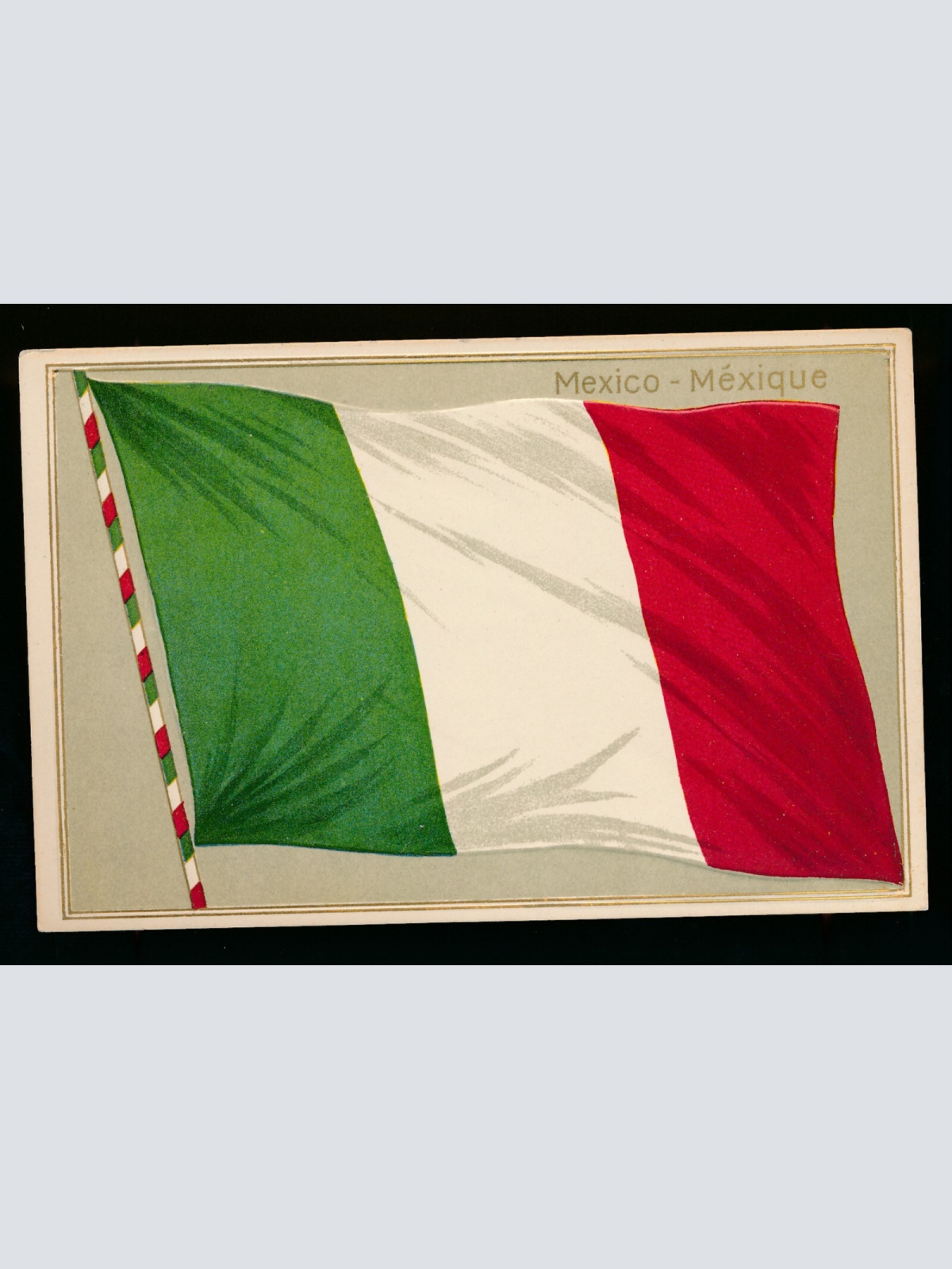 Präge-Karte Flagge - Flaggs Mexico - Méxique, Nordamerika (388)