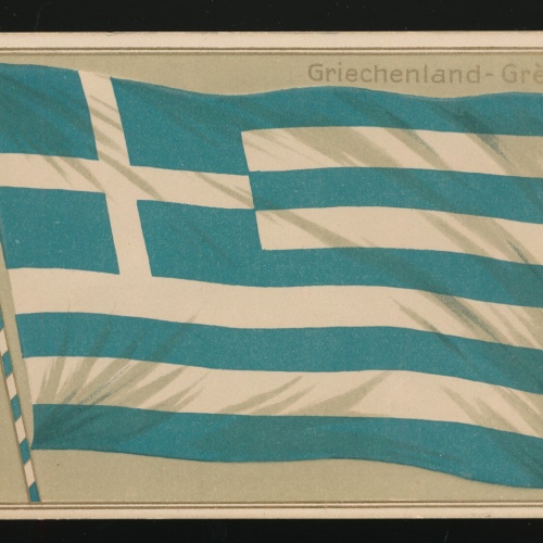 Präge-Karte Flagge - Flaggs Griechenland - Gréce Europa (392)