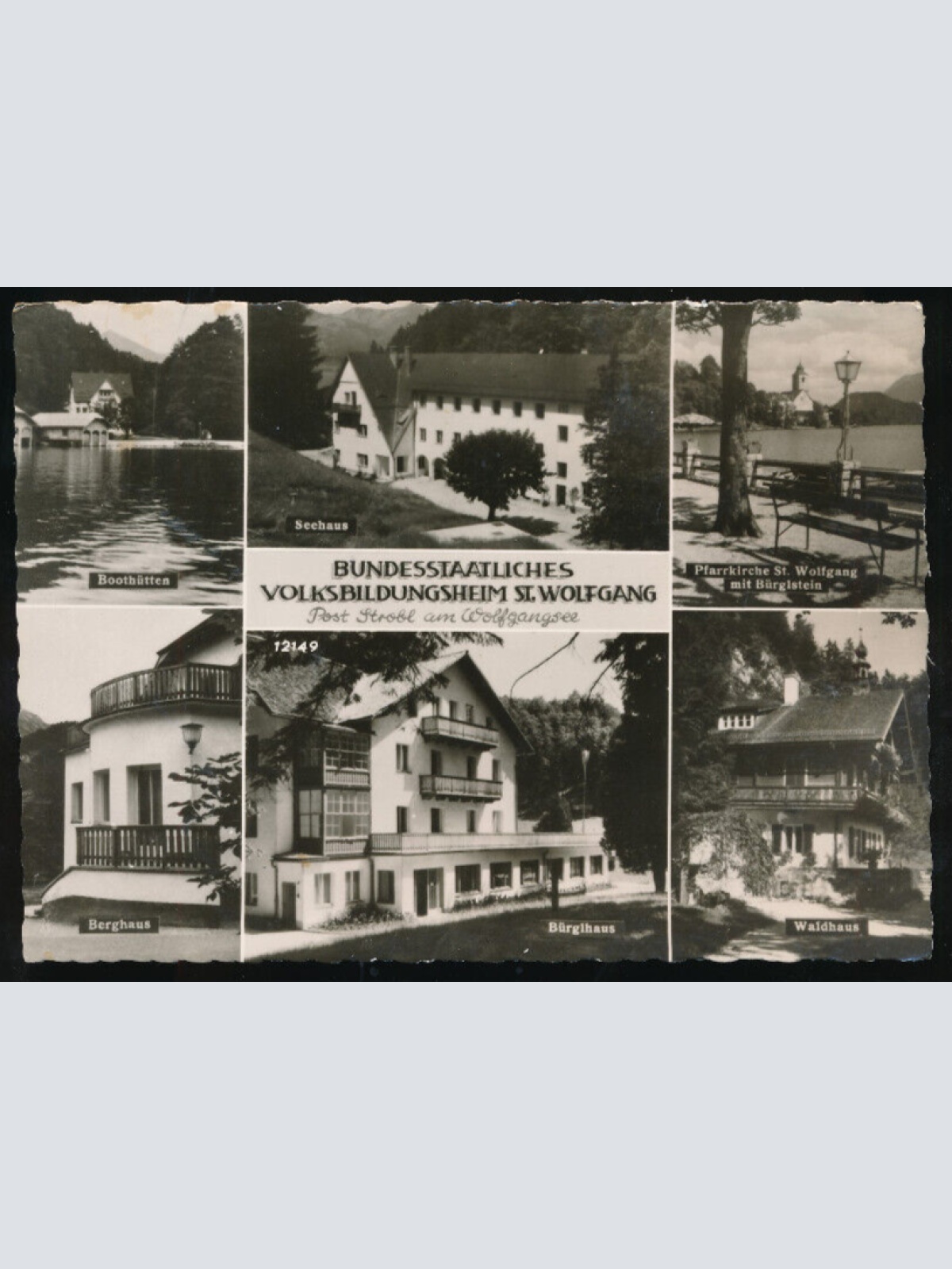 AK aus St.Wolfgang Mehrbildkarte mit Volksbildungsheim Oberösterreich (1478)