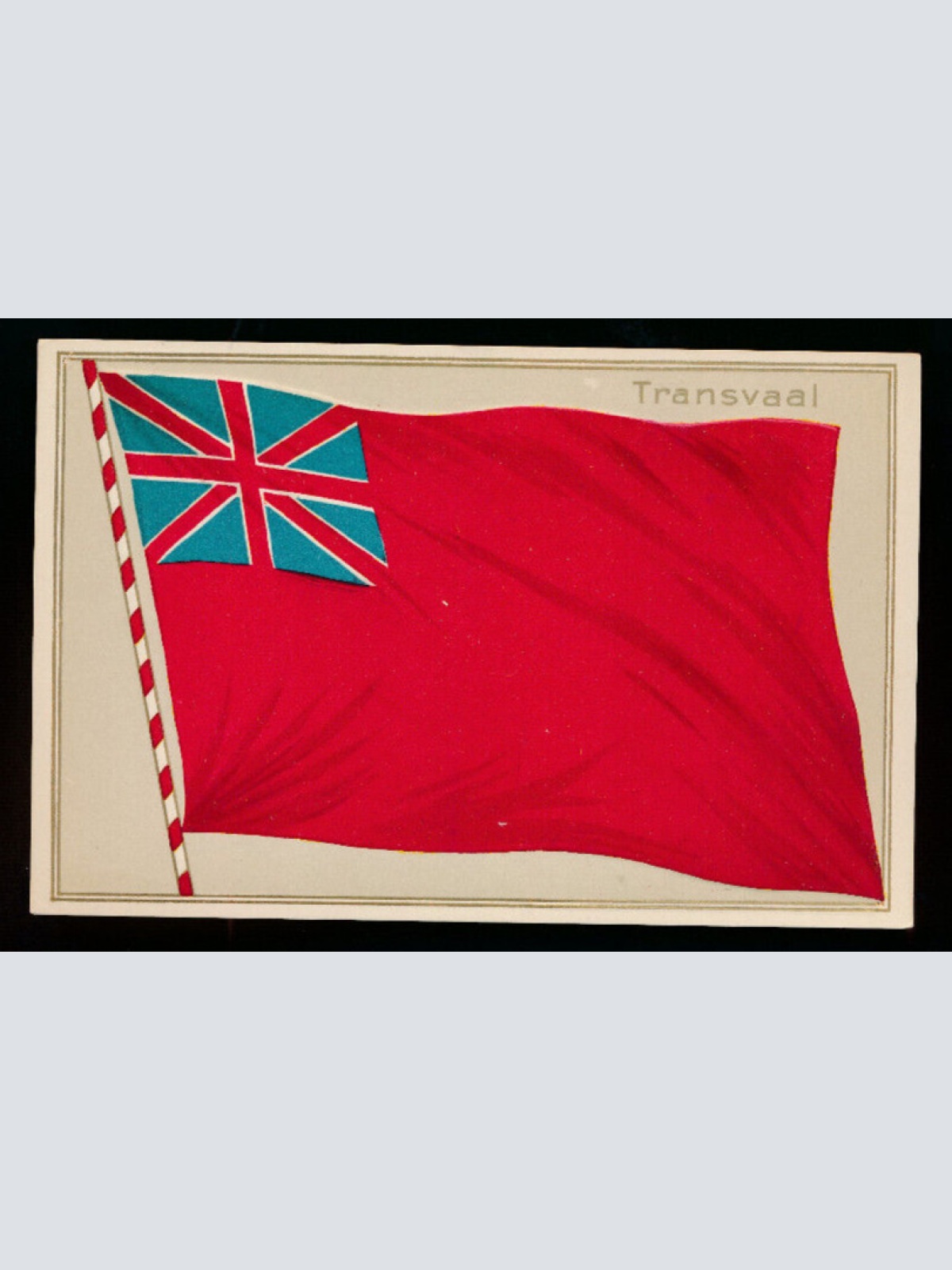 Präge-Karte Flagge - Flaggs Transvaal, Südafrika (381)