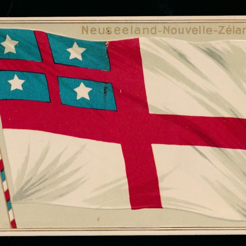 Präge-Karte Flagge - Flaggs Neuseeland - Vouvelle - Zélande Flagge auf AK (460)