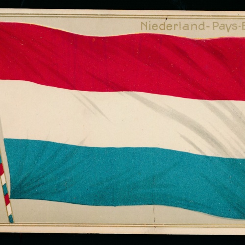 Präge-Karte Flagge - Flaggs Niederland - Pays - Bas Flagge auf AK (458)