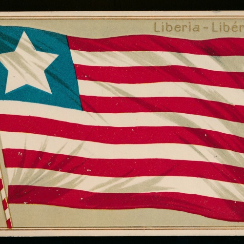 Präge-Karte Flagge - Flaggs Liberia - Libéria (380)