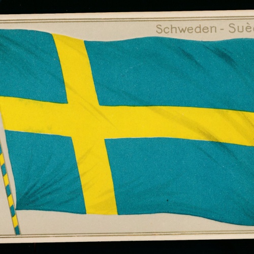 Präge-Karte Flaggen - Flaggs, Schweden - Suéde (351)