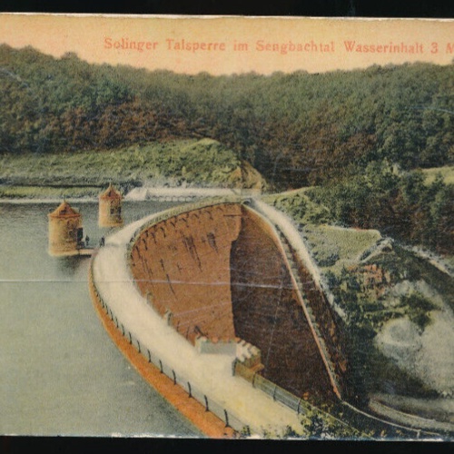 AK aus Solingen Talsperre mit 3 millionen cbm Wasser Nordrhein-Westaflen (1288)