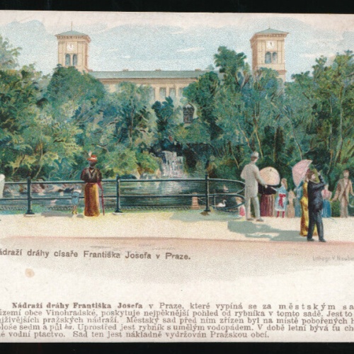 AK aus Praze - Prag Nadrazi drahy cisare Frantiska Josefa Tschechien (1388)
