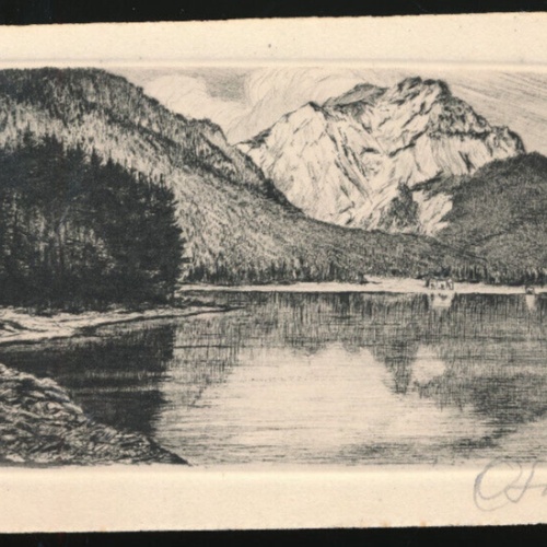 Radierungskarte aus Ebensee Oberösterreich (1425)