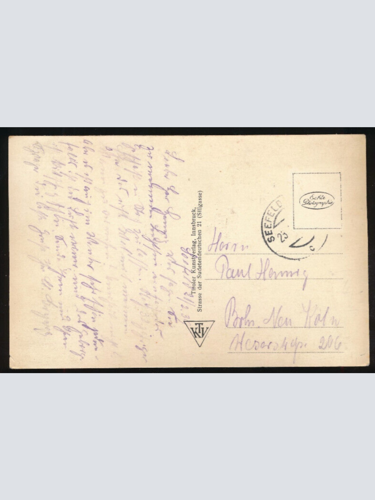 AK aus Seefeld in Tirol (1430)