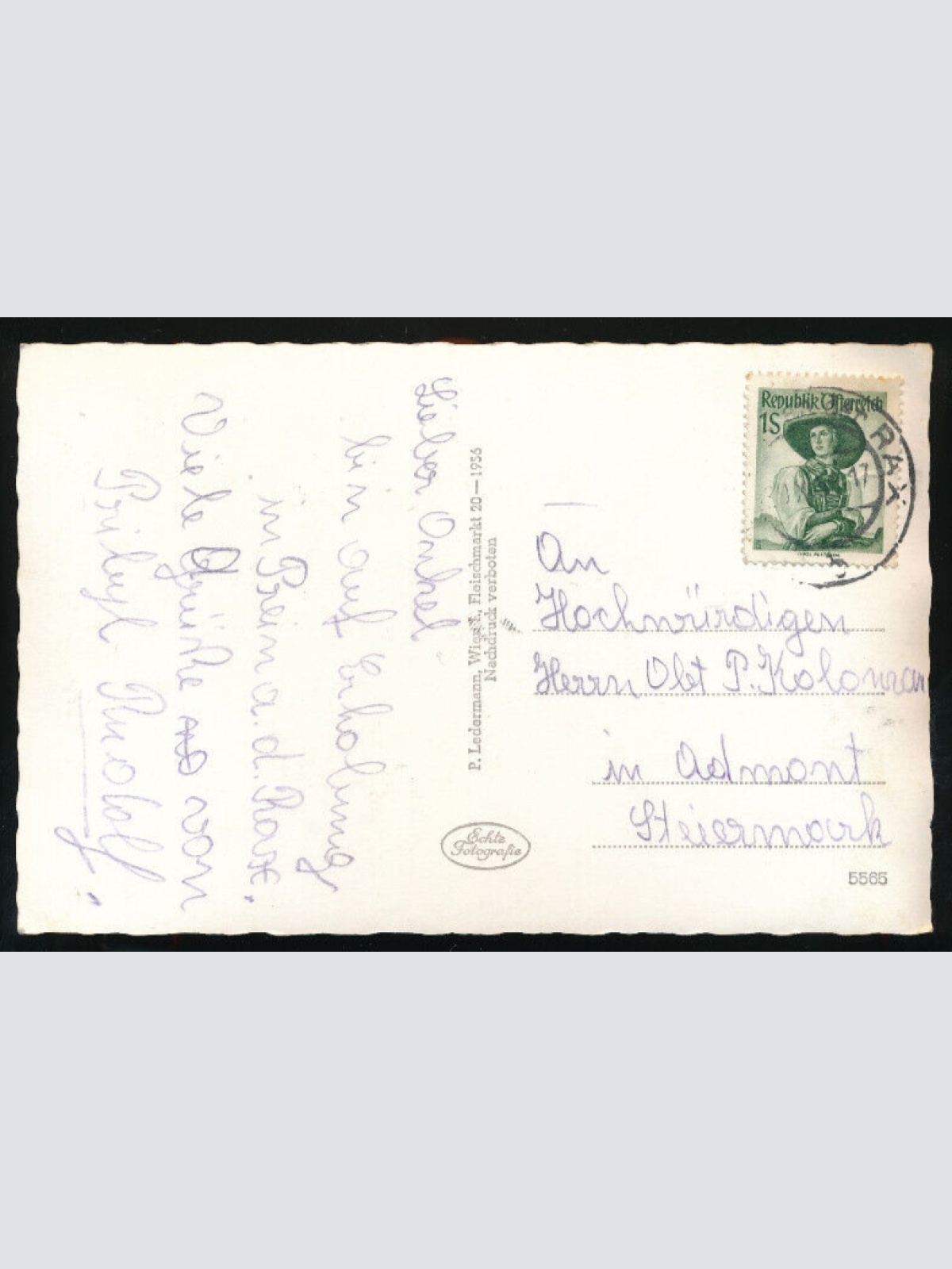 AK aus Prein an der Rax mit Alpengasthof Unterer Eggl Niederösterreich (1371)