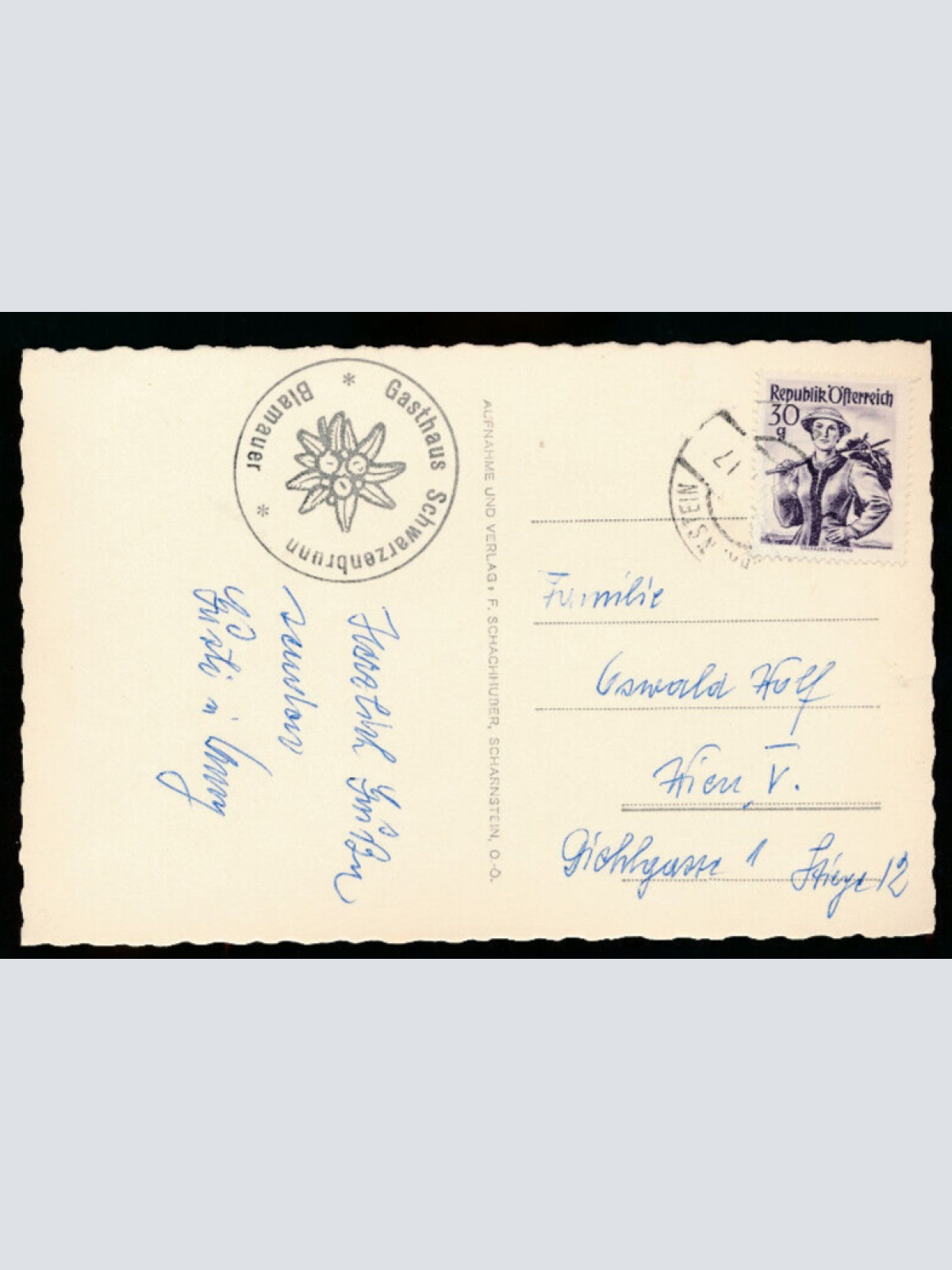 AK aus Grünau o.ö. Schwarzenbrunn Oberösterreich (1725)