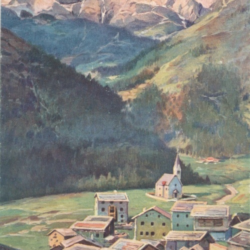 AK, Von der Dolomitenstrasse in Tirol, Arabba in Buchenstein, Südtirol (S44)