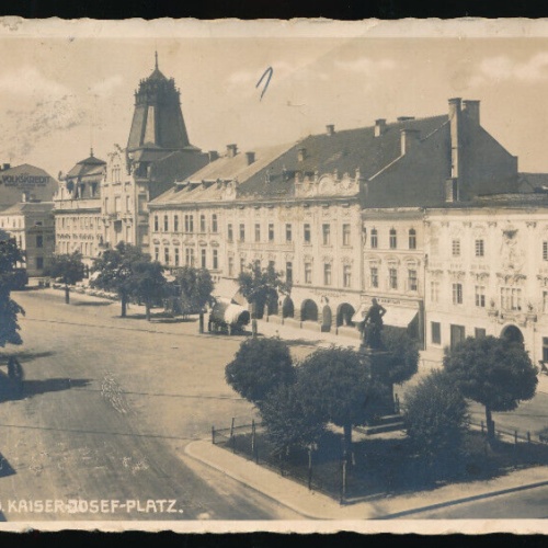 AK aus Wels Kaiser Josef Platz Oberösterreich (1699)