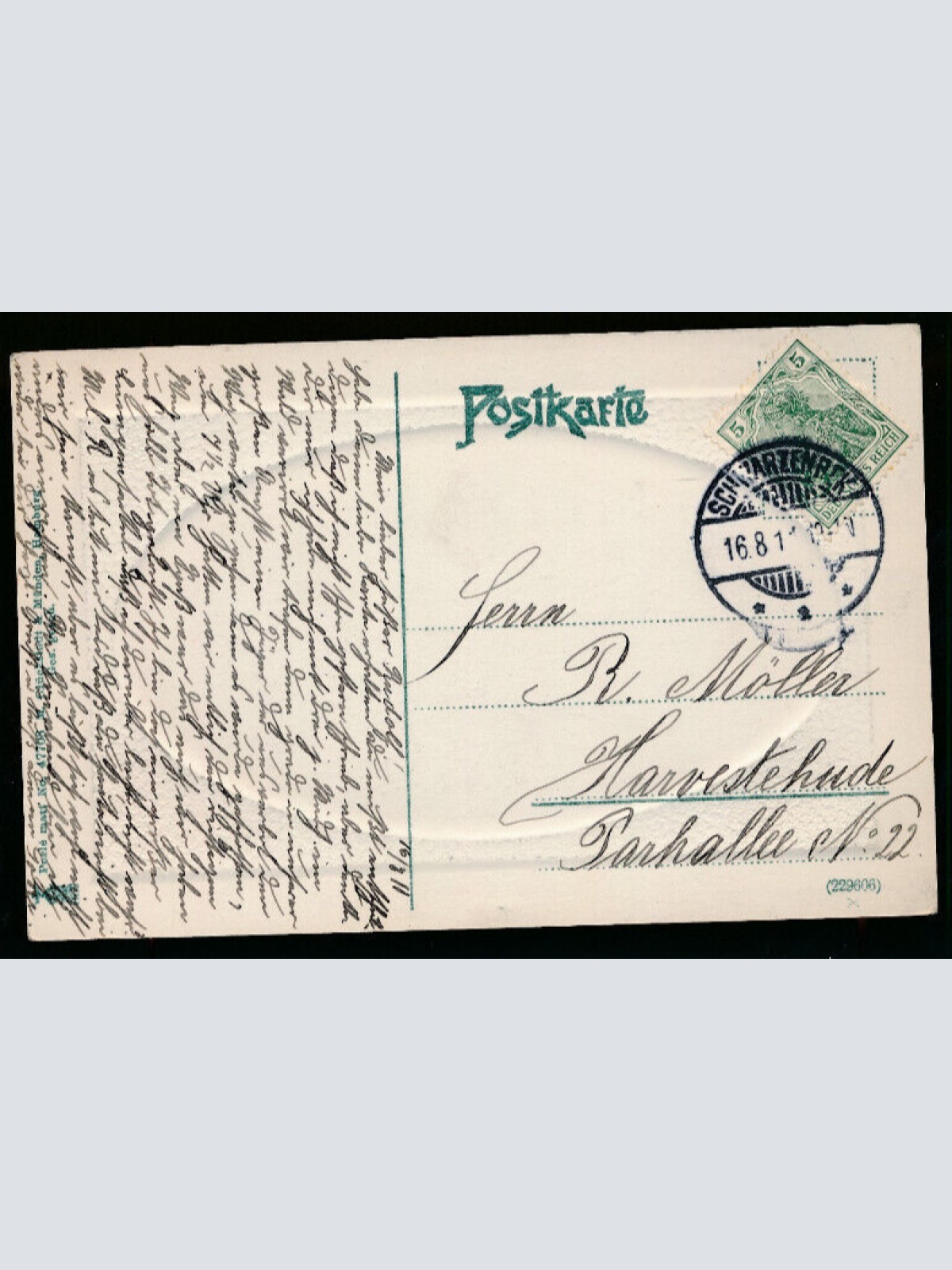 AK aus Schwarzenbek Möllnerstrasse am Börnteich Schleswig-Holstein (1622)