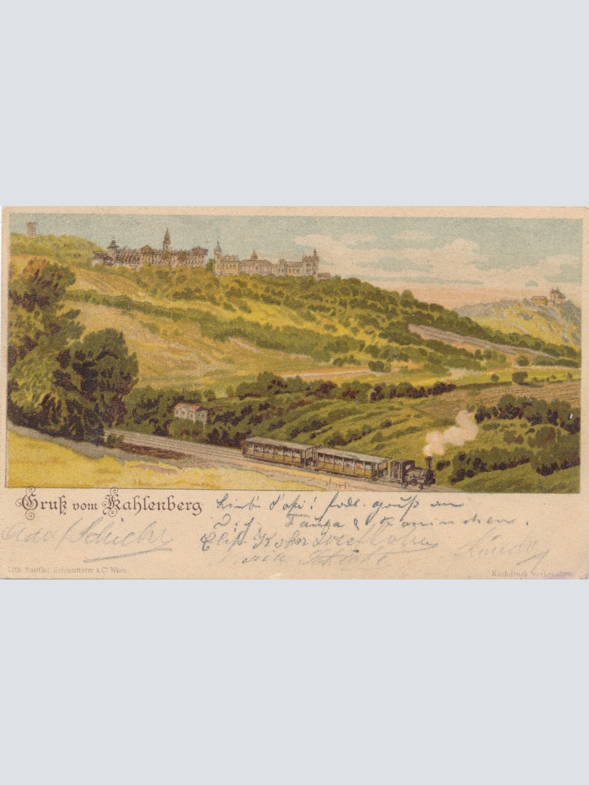 AK, Gruß vom Kahlenberg, Wien (S2)