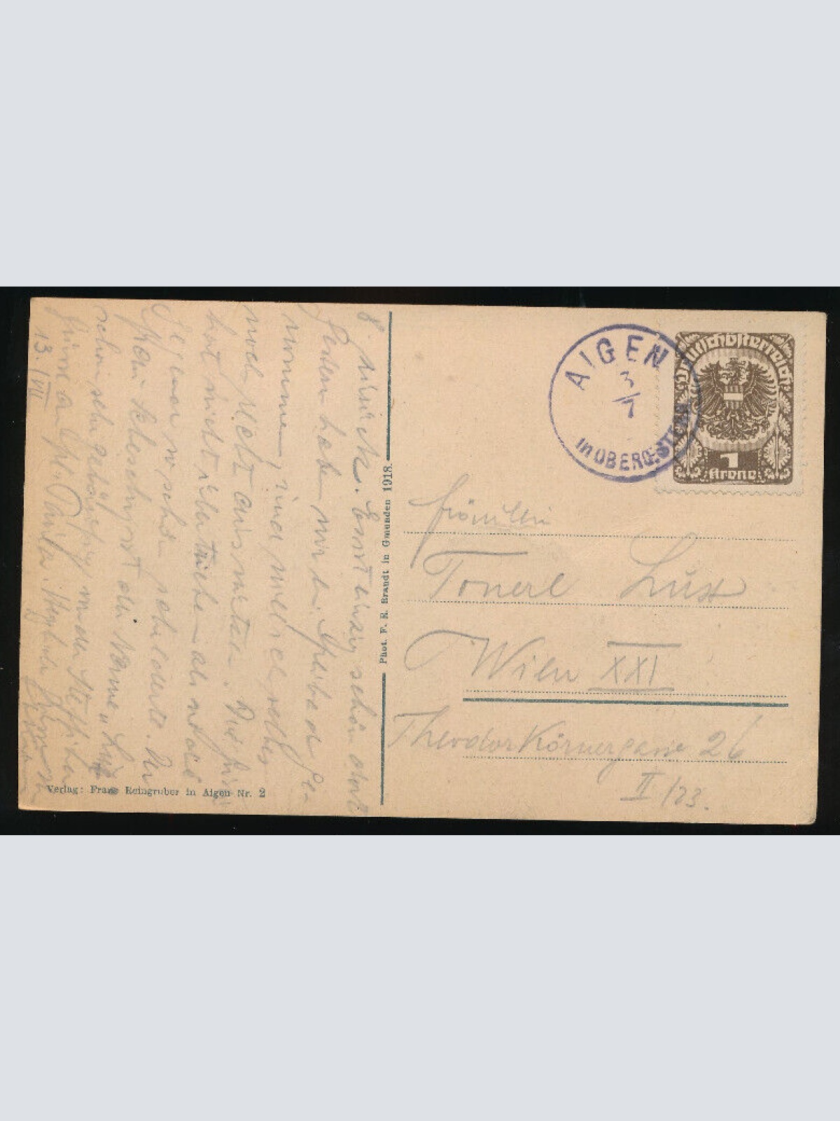 AK aus Ulrichsberg Oberösterreich (1734)