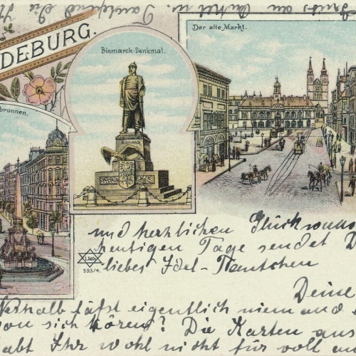 Litho-Karte, Gruss aus Magdeburg, Sachsen Anhalt(S47)