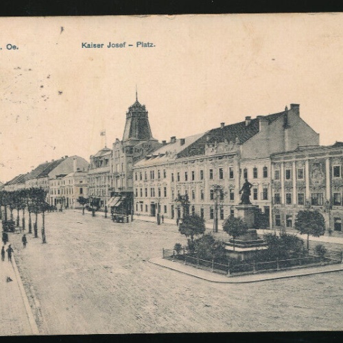 AK aus Wels Kaiser Josef Platz Oberösterreich (1595)