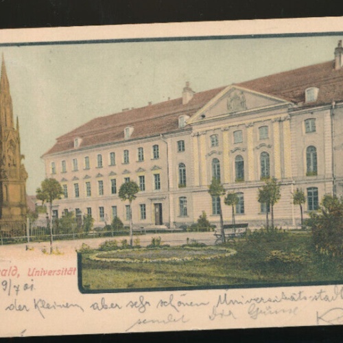 AK aus Greifswald Universität Mecklenburg - Vorpommern (1626)