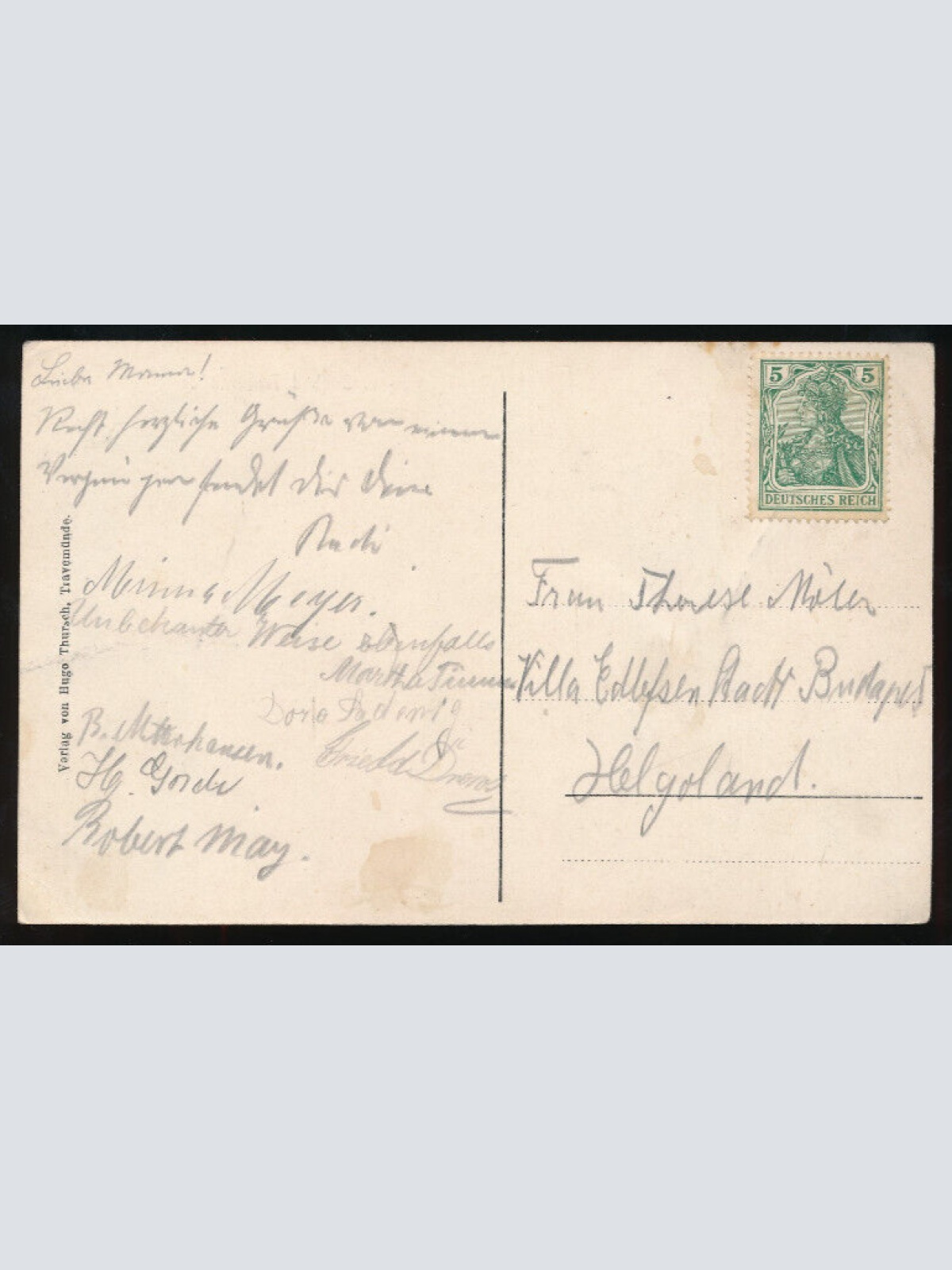 AK aus Travenmünde mit Schiffen Schleswig-Holstein (1295)