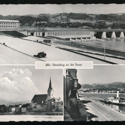 AK ausYbbs mit Kraftwerk Persenbeug an der Donau (798)