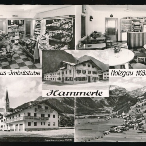AK aus Holzgau mit Kaufhaus Hammerle Tirol (1215)