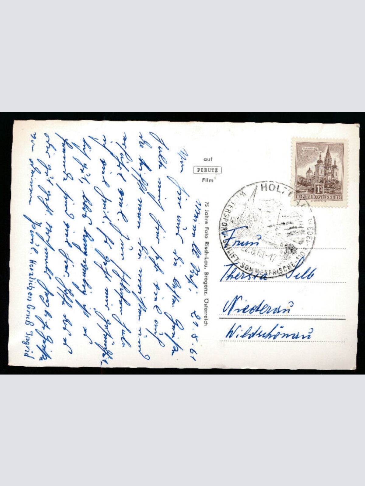 AK aus Holzgau mit Kaufhaus Hammerle Tirol (1215)