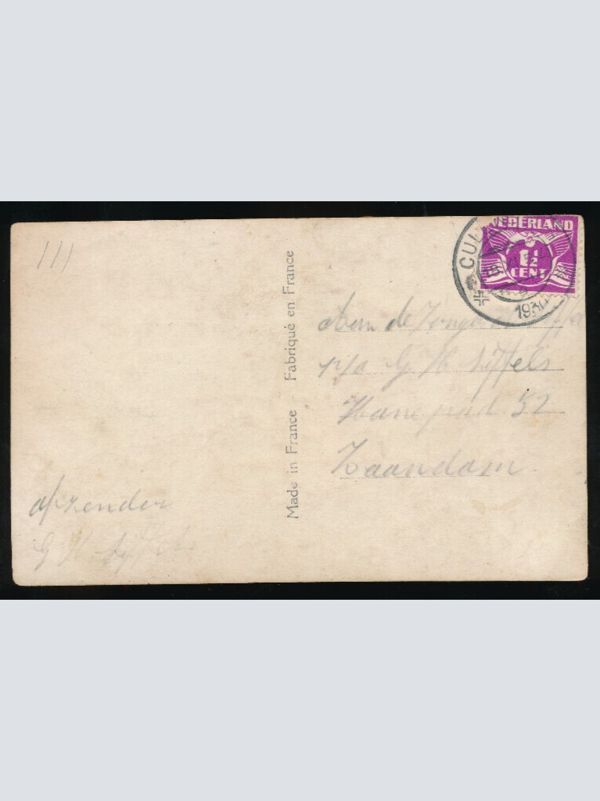 AK Briefmarkensprache Niederlande (1235)