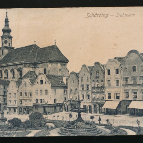 AK aus Schärding Stadtplatz Oberösterreich (1965)