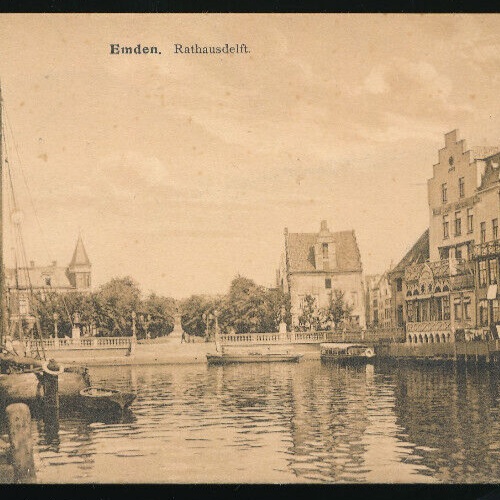AK aus Emden Rathausdelft Niedersachsen (1352)