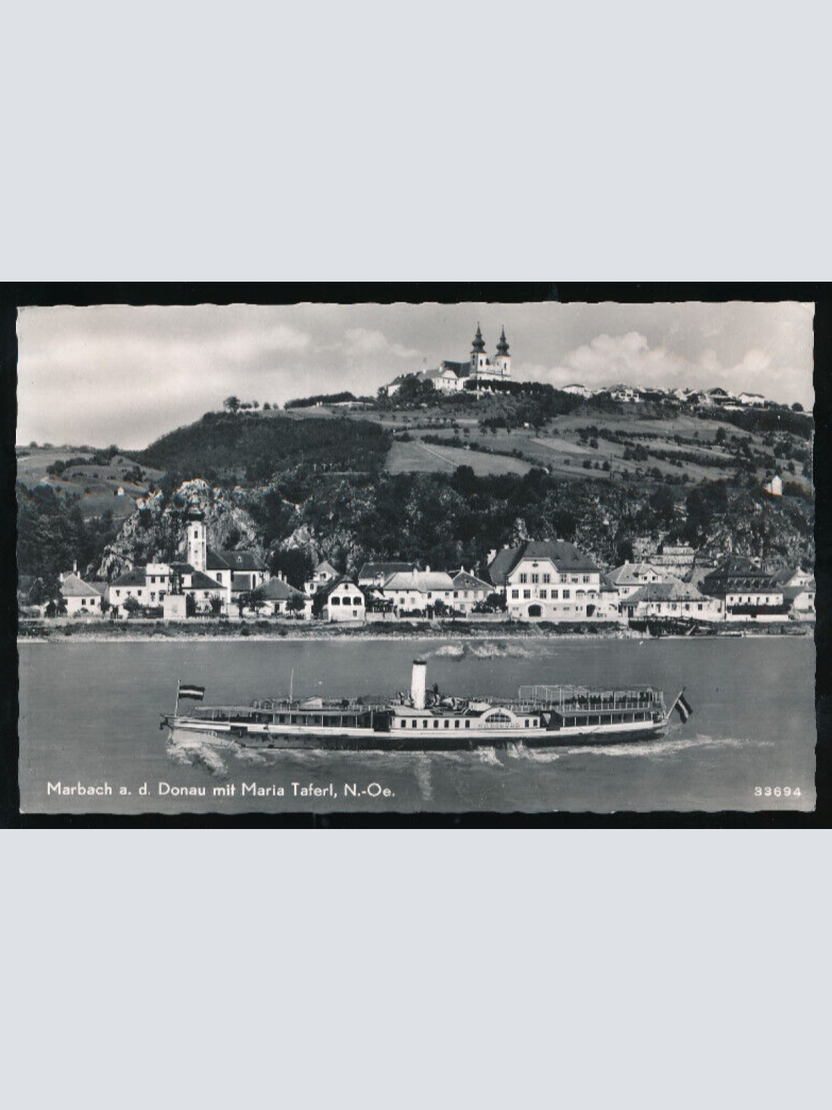 AK aus Marbach an der Donau mit Dampfer Niederösterreich (1321)