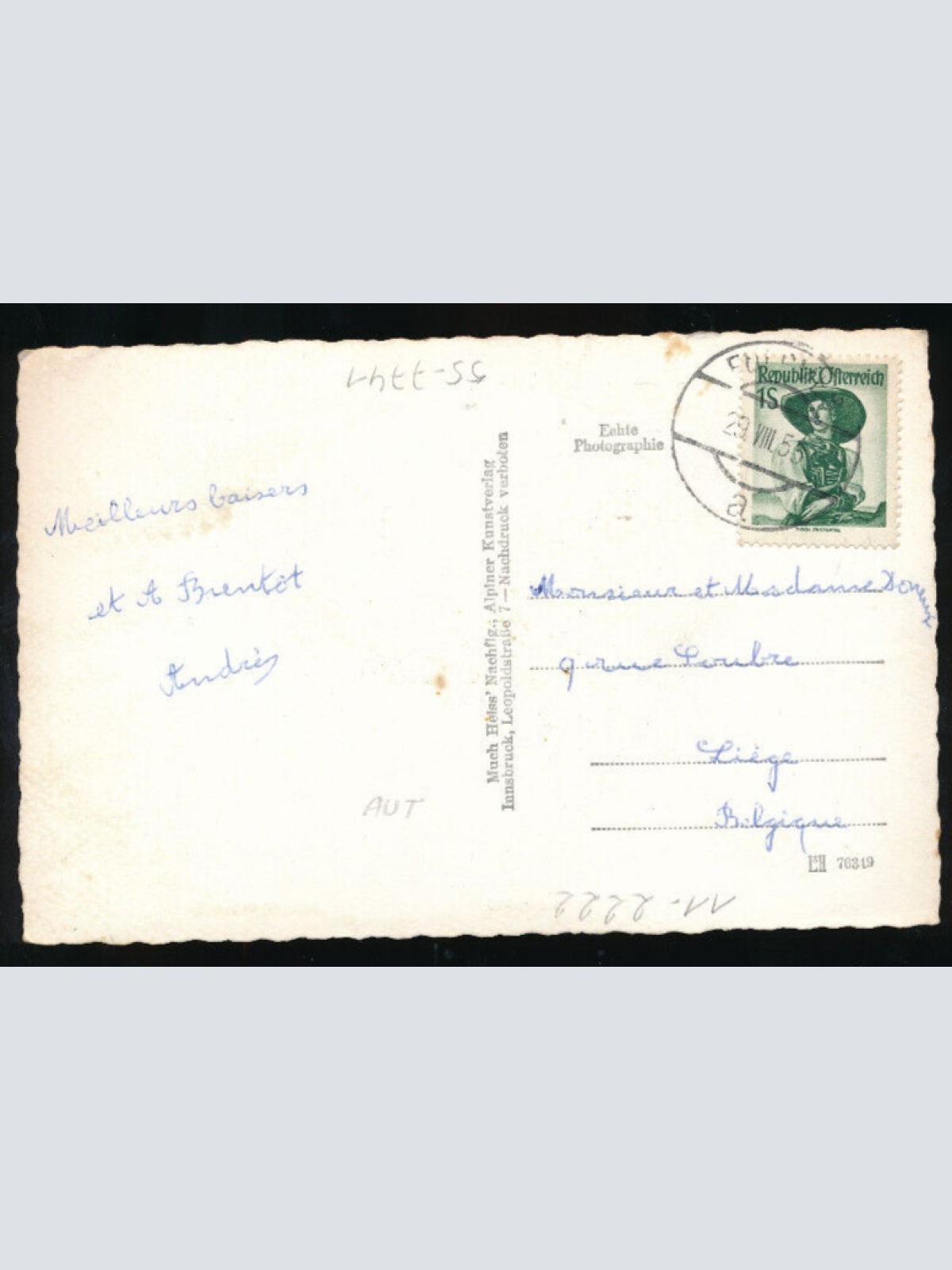 AK aus Telfes Stubai Tirol mit Zug (1228)