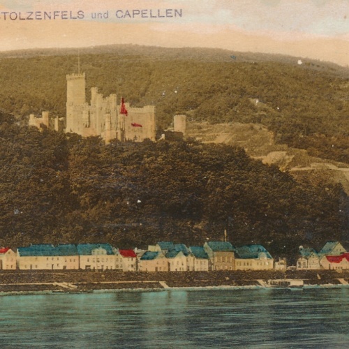 AK, Burg Stolzenfels und Capellen, Koblenz,  Rheinland-Pfalz (S76)