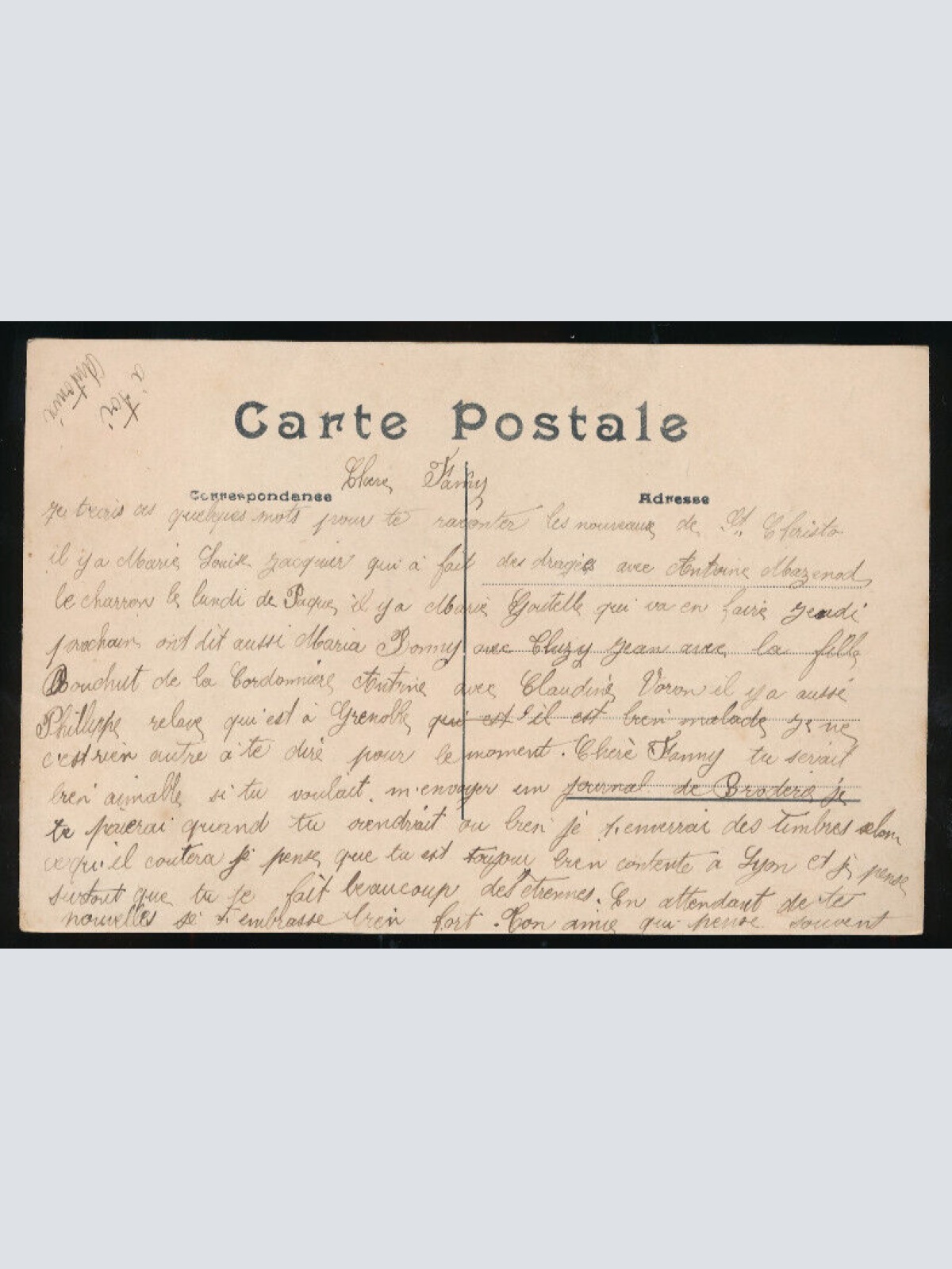 AK Briefmarkensprache Frankreich (1237)