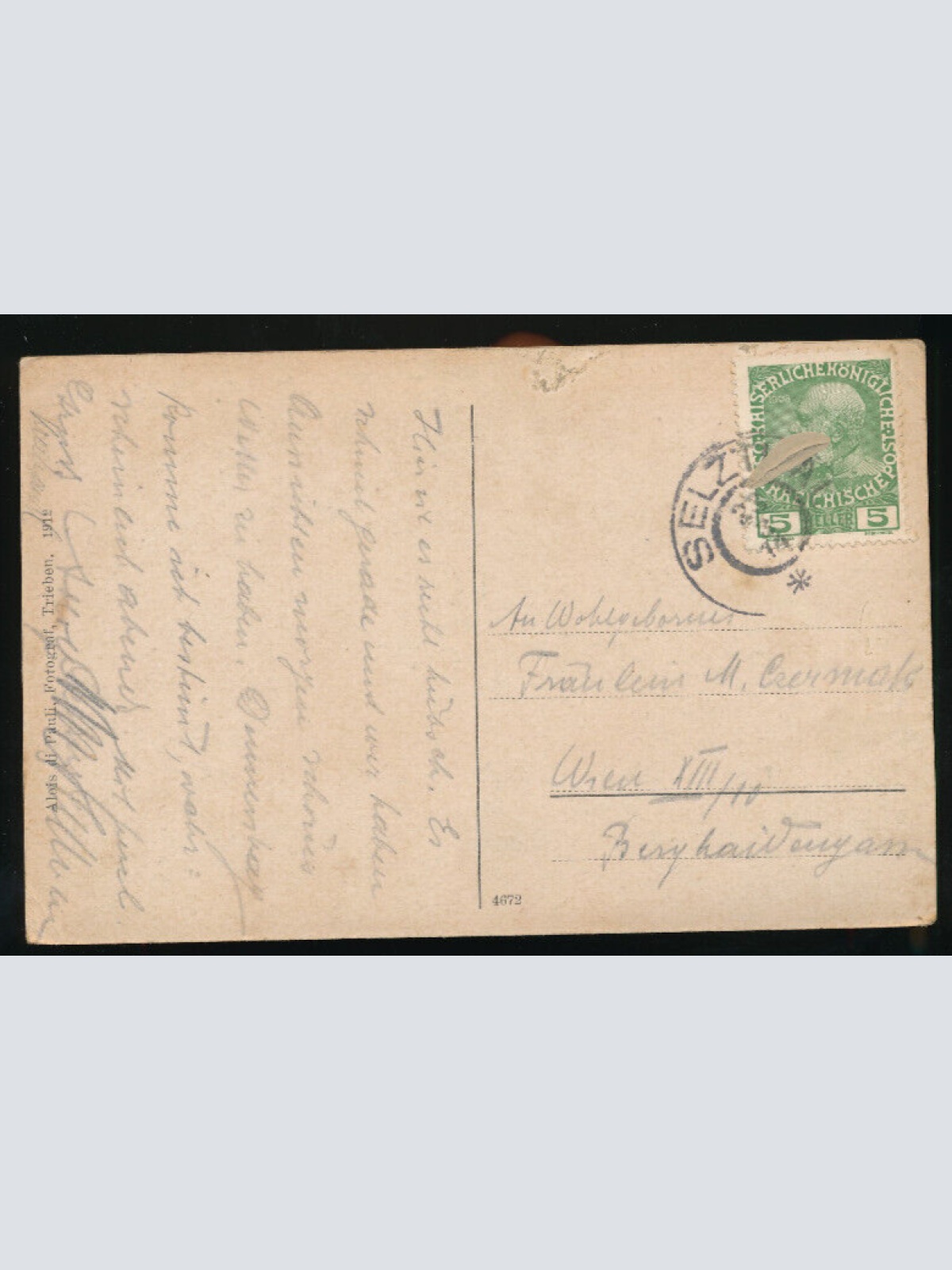 AK aus Hohentauern mit dem gr.Bösenstein Salzburg (1800)