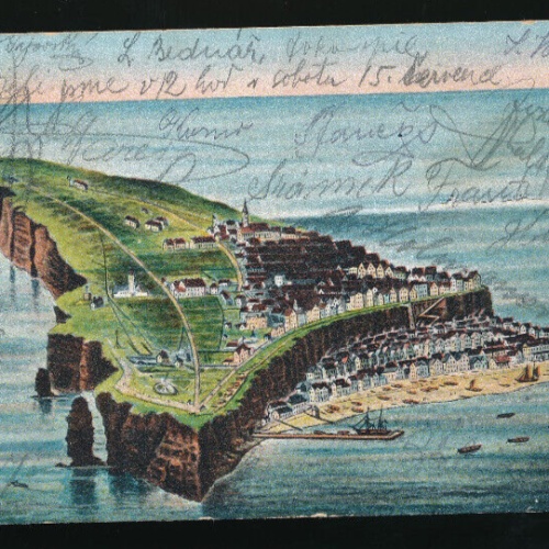Litho-Karte aus Helgoland  Schleswig-Holstein (1281)