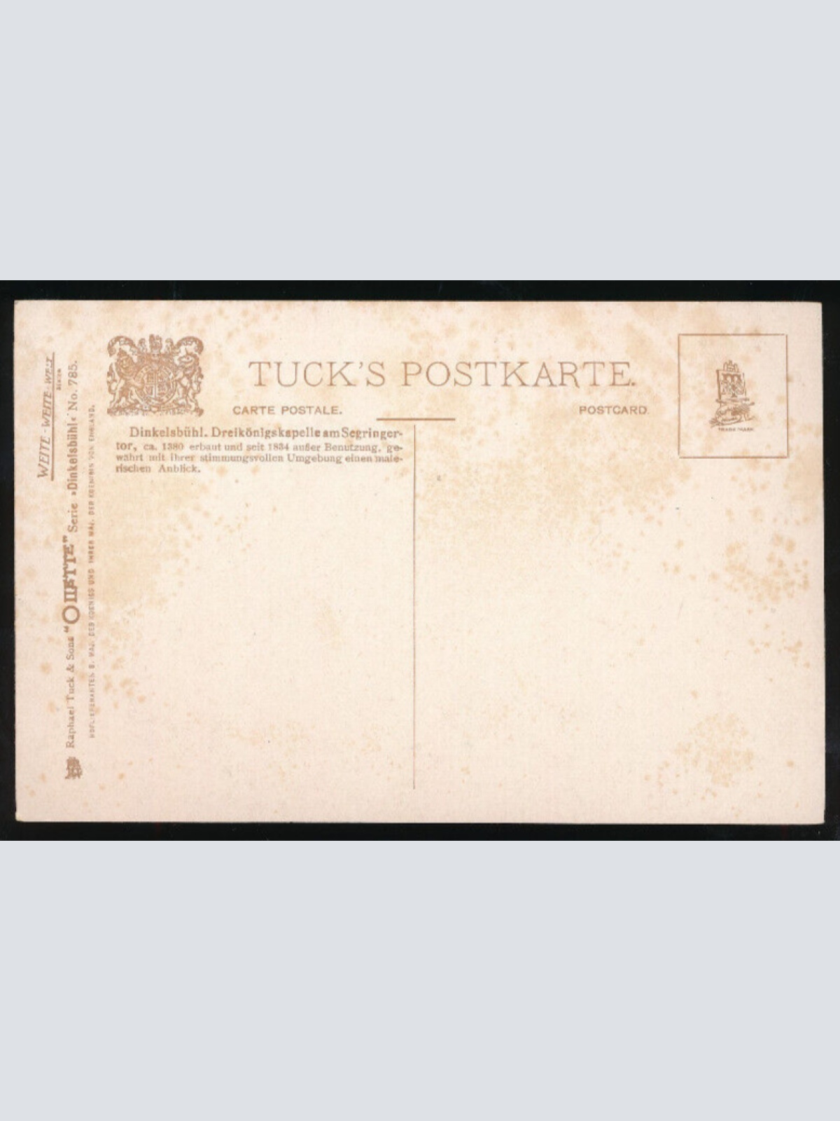 AK aus Dinkelsbühel mit Dreikönigskapelle mit Ochsenkarren Bayern (1272)