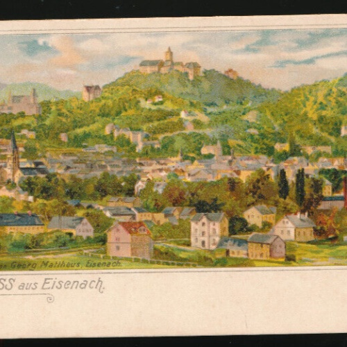 AK gruss aus Eisenach Thüringen (1866)