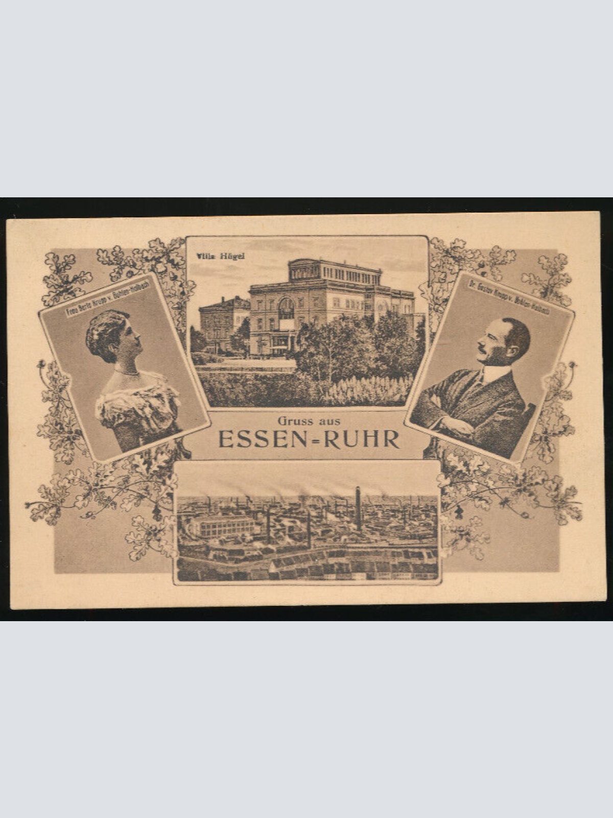 AK aus Essen - Ruhr mit Dr. Gustav Krupp und Frau Nordrhein-Westfalen (1873)