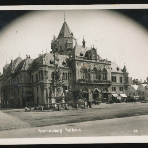 AK aus Korneuburg mit Rathaus Niederösterreich (1903)