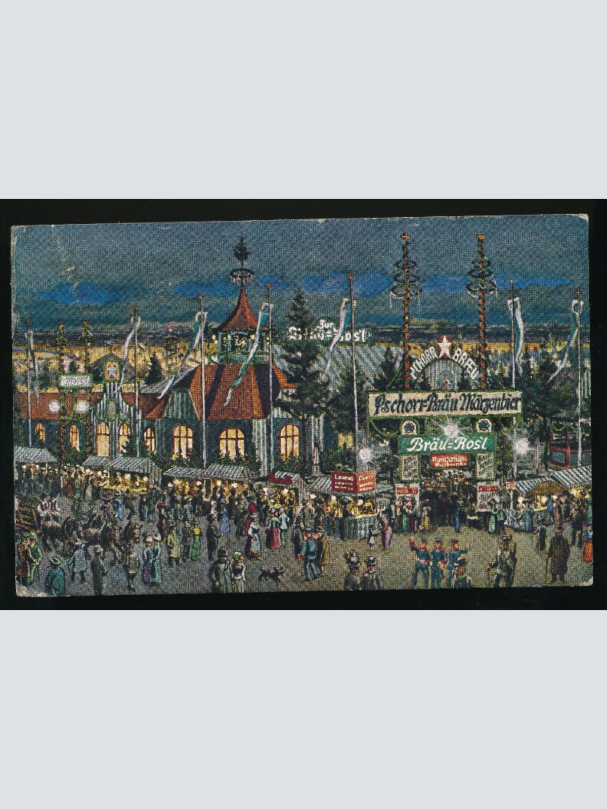AK Gruß von der Festwiese München Bayern (1921)