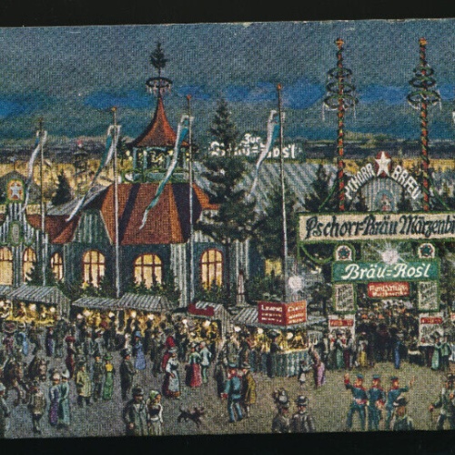 AK Gruß von der Festwiese München Bayern (1921)