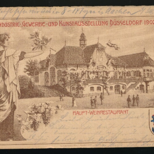 AK aus Düsseldorf Industrei und Gewerbe und Kunstausstellung 1902 NRW (1910)