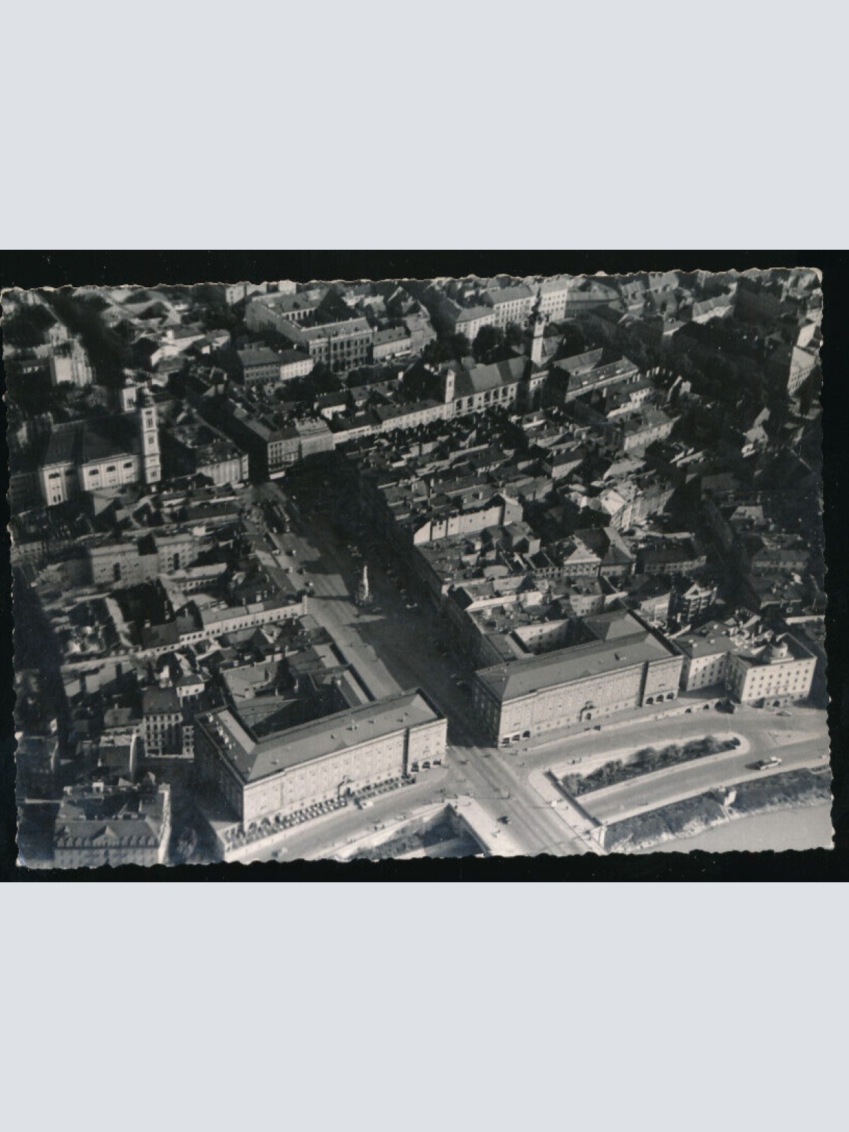 AK aus Linz an der Donau Luftbild Oberösterreich (1987)