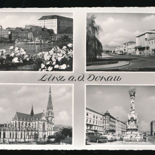 AK aus Linz an der Donau Mehrbildkarte Oberösterreich (1988)