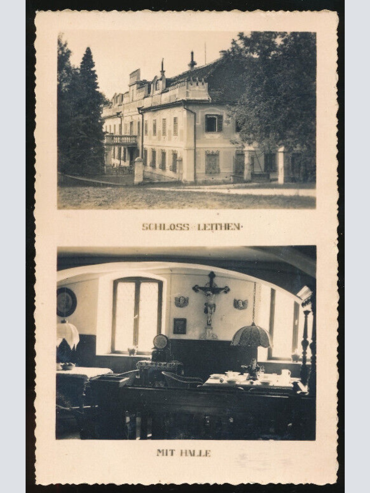 AK aus Amstetten mit Schloss Leithen Niederösterreich (1894)