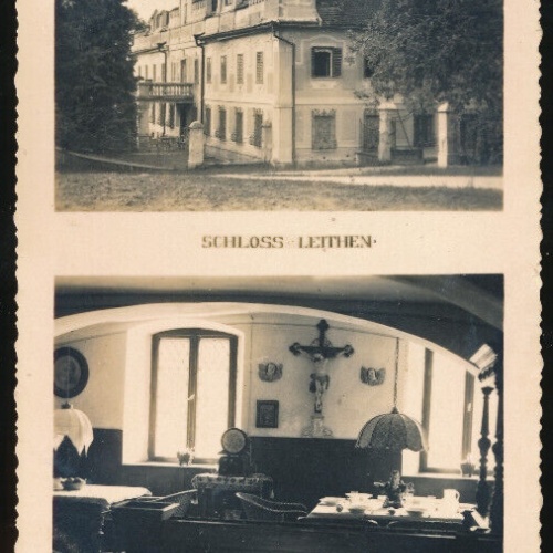 AK aus Amstetten mit Schloss Leithen Niederösterreich (1894)